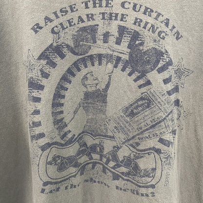 古着 used　半袖プリントTシャツ　オスカー　OSCAR　チャコールグレー　クルーネック　レトロデザイン　XLサイズ