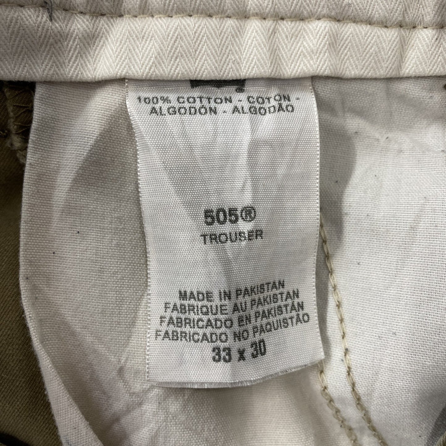 Levi’ｓ　リーバイス　505　チノパンツ　ジップフライ　ベージュ　33サイズ