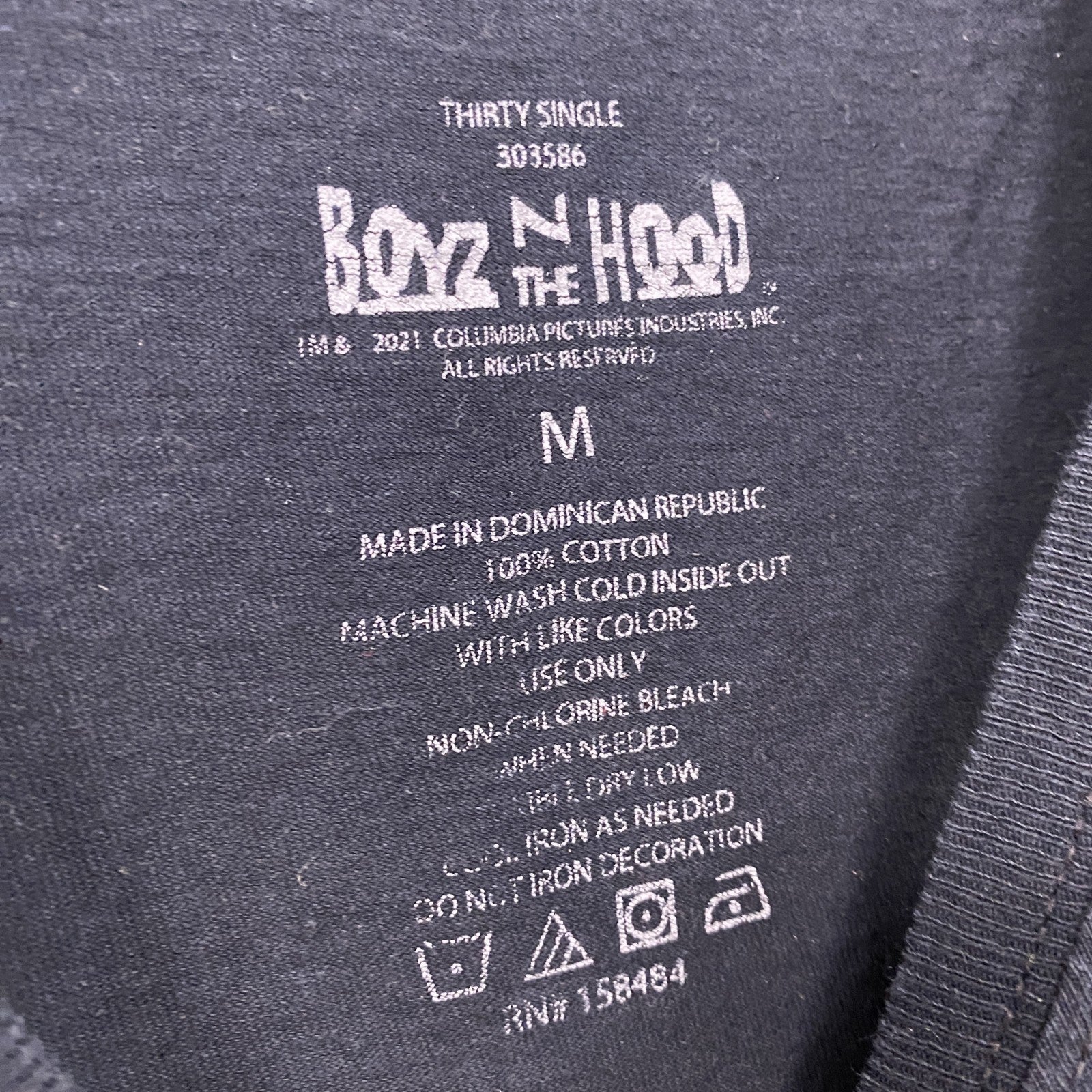 Boys N the Hood　ボーイズ'ン・ザ・フッド　半袖プリントムービーTシャツ　黒　ブラック　Mサイズ