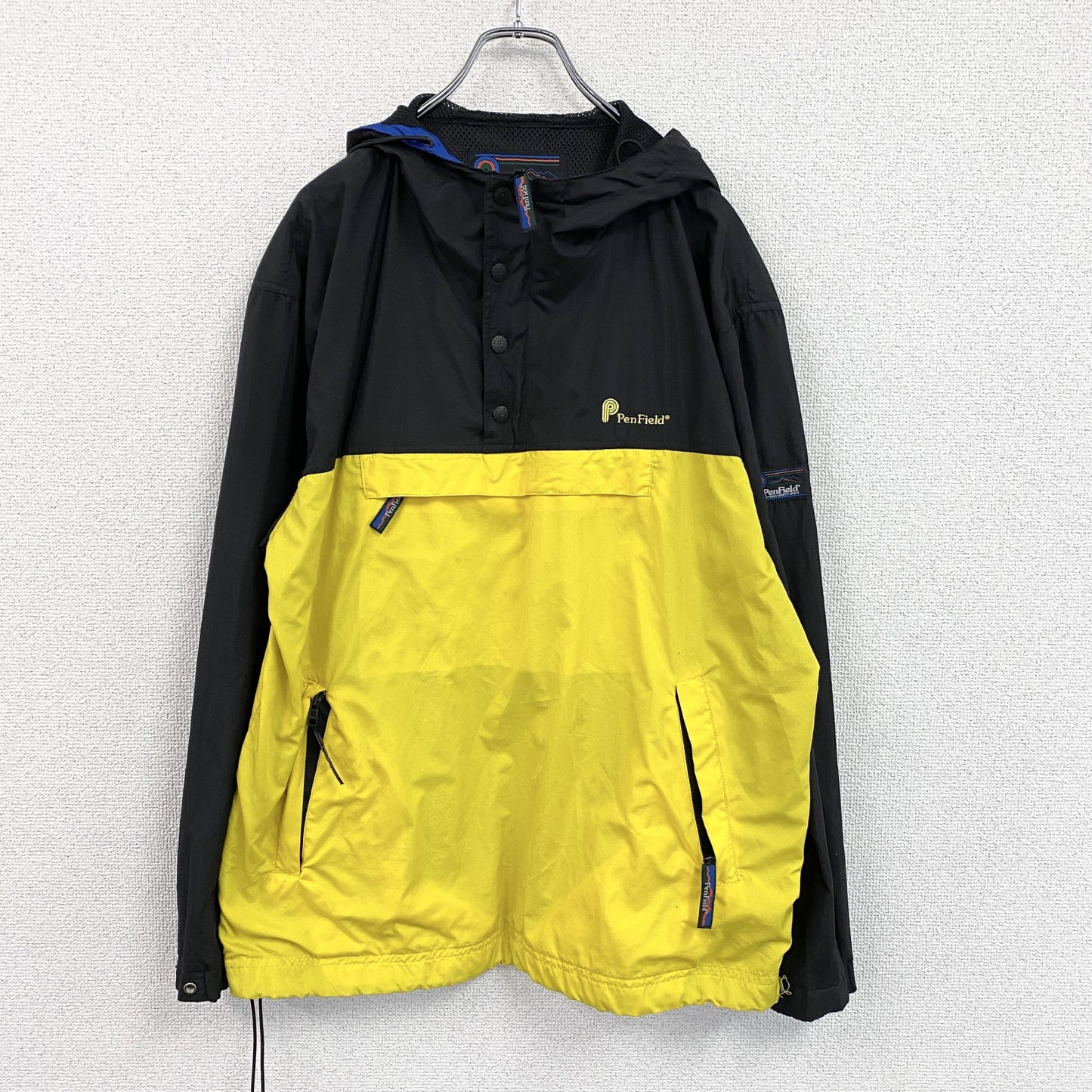 90s～　Penfield　ペンフィールド　アノラックパーカー　ヴィンテージ　黄色　黒　イエロー　ブラック　Lサイズ