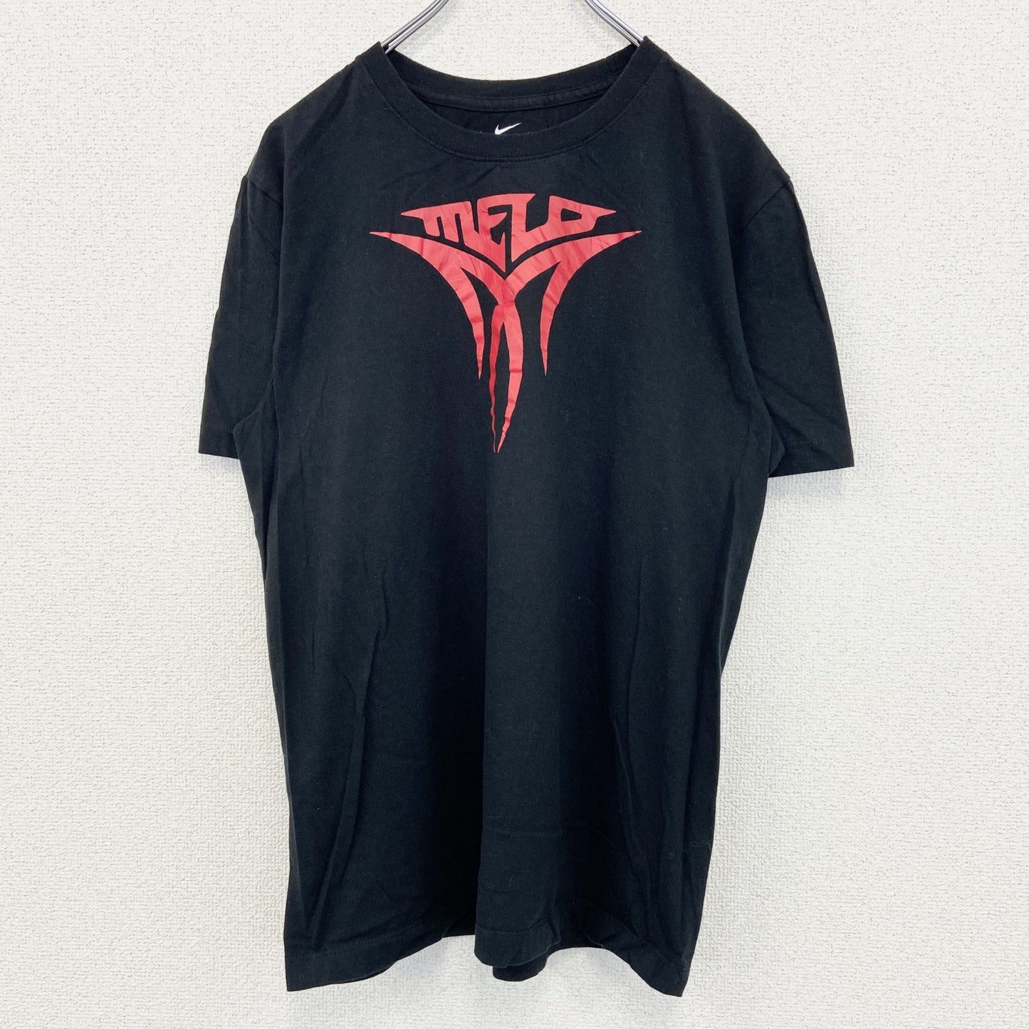 NIKE ナイキ　半袖プリントTシャツ　MELD　スウッシュロゴ　カジュアル　黒　クルーネック　XLサイズ