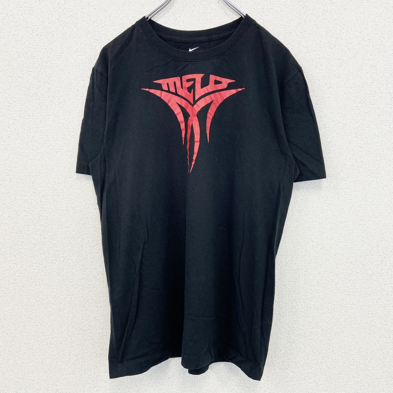 NIKE ナイキ　半袖プリントTシャツ　MELD　スウッシュロゴ　カジュアル　黒　クルーネック　XLサイズ
