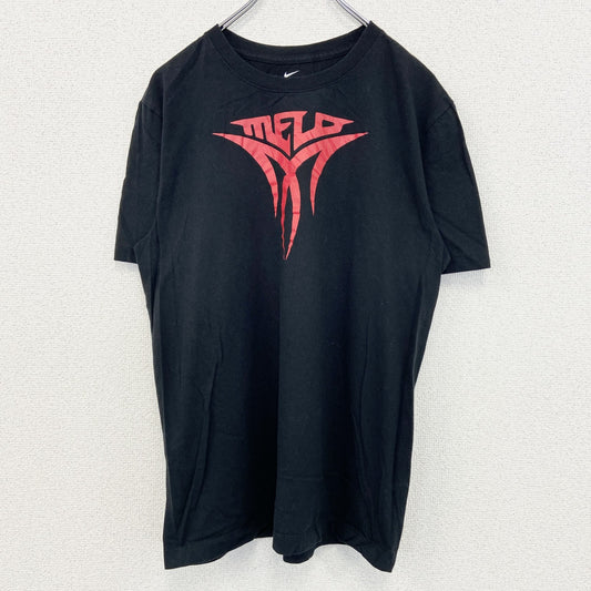 NIKE ナイキ　半袖プリントTシャツ　MELD　スウッシュロゴ　カジュアル　黒　クルーネック　XLサイズ