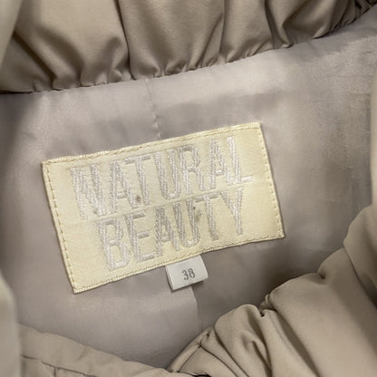 NATURAL BEAUTY　ナチュラルビューティー　ダウンコート　ダウン90%　比翼仕立て　ベージュ　38サイズ
