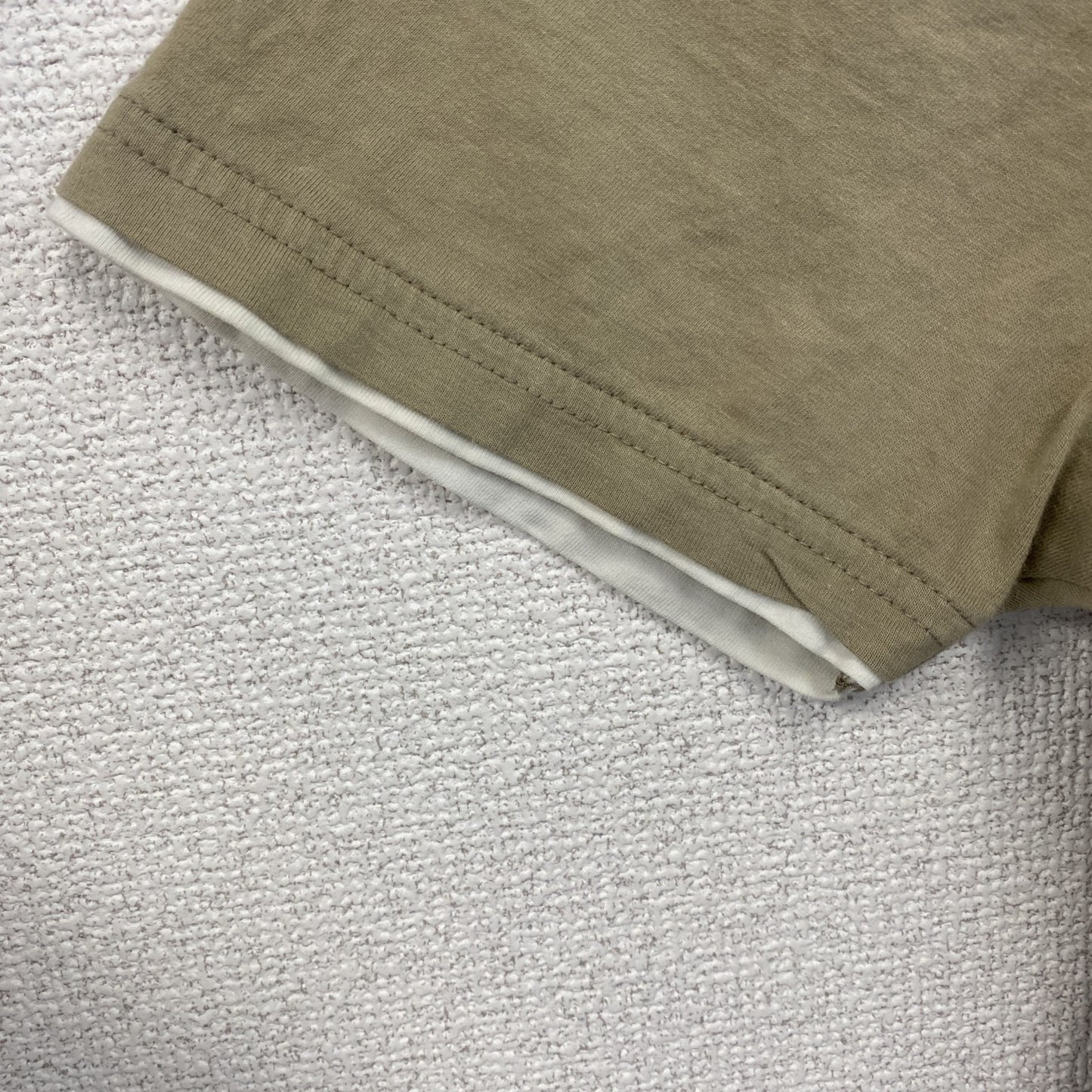 古着 used　半袖プリントTシャツ　カヌー　ボート　ローイング　ベージュ　クルーネック　レトロデザイン　Lサイズ