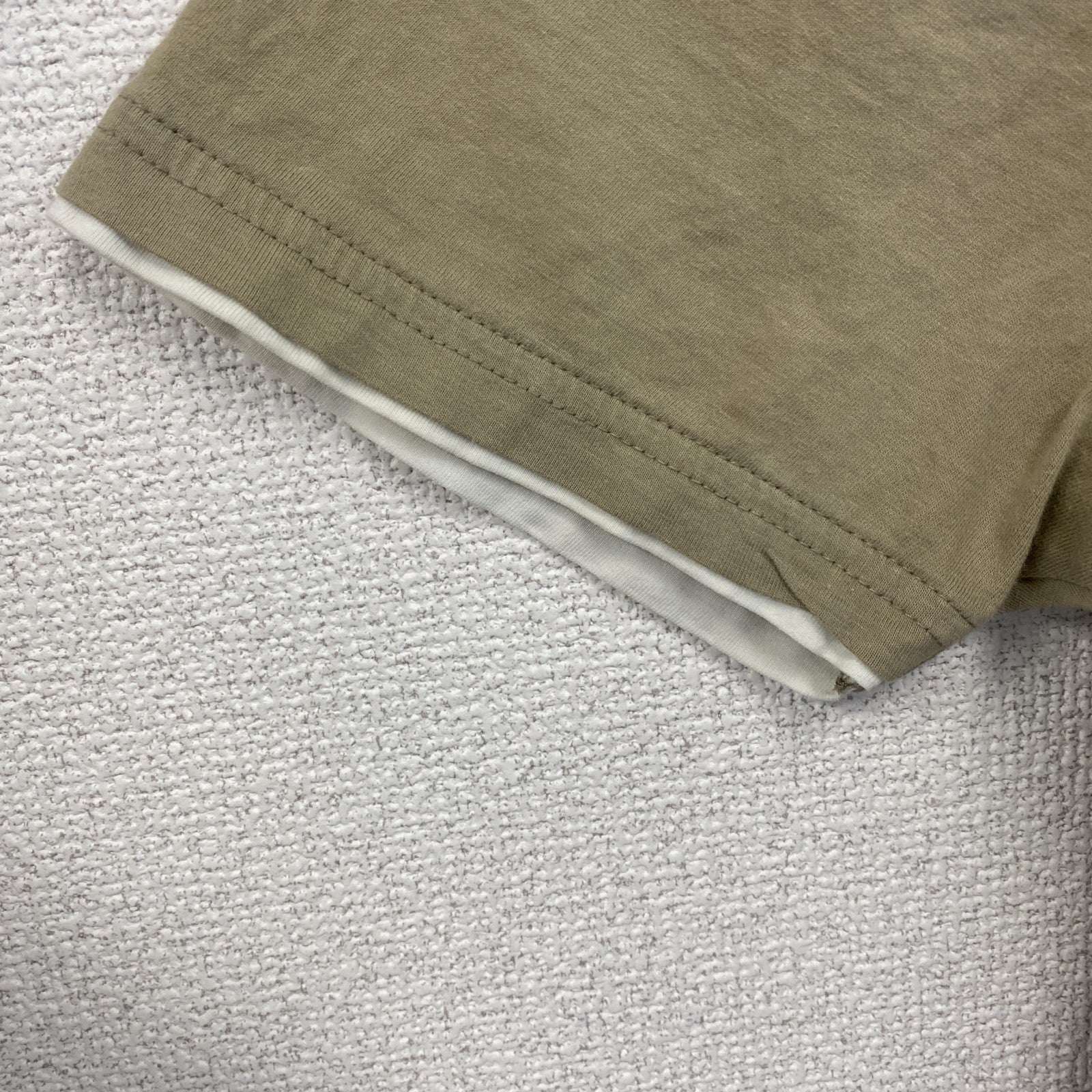 古着 used　半袖プリントTシャツ　カヌー　ボート　ローイング　ベージュ　クルーネック　レトロデザイン　Lサイズ