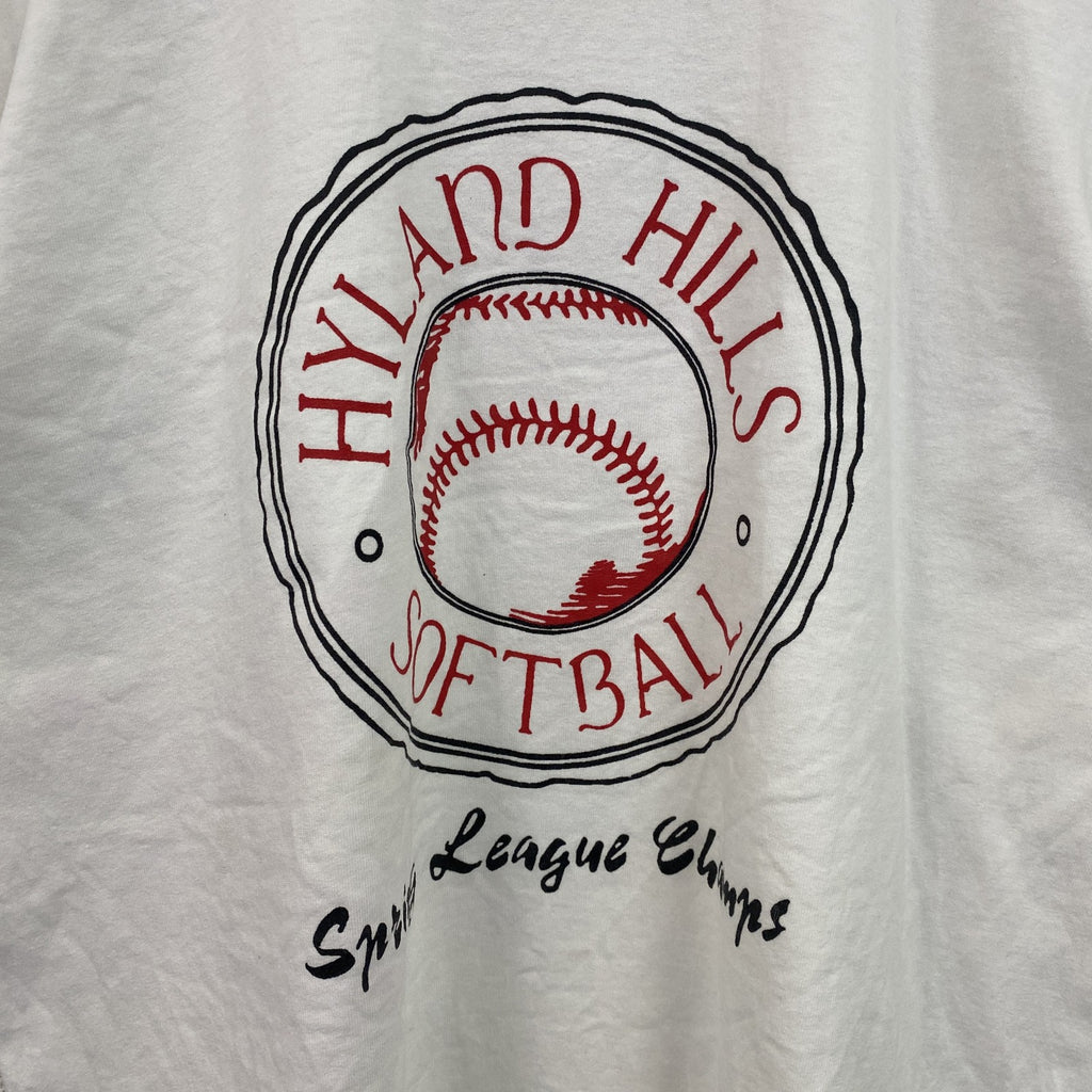 古着 used　Anvil　アンビル　半袖プリントTシャツ　ヴィンテージ　クルーネック　シングルステッチ　白　XLサイズ