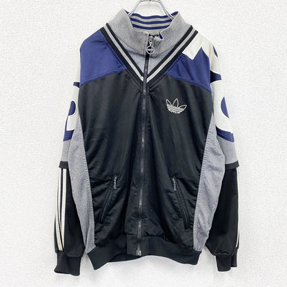 90s　adidas　アディダス　トラックジャケット/ジャージ　ヴィンテージ　黒　ブラック　Mサイズ　