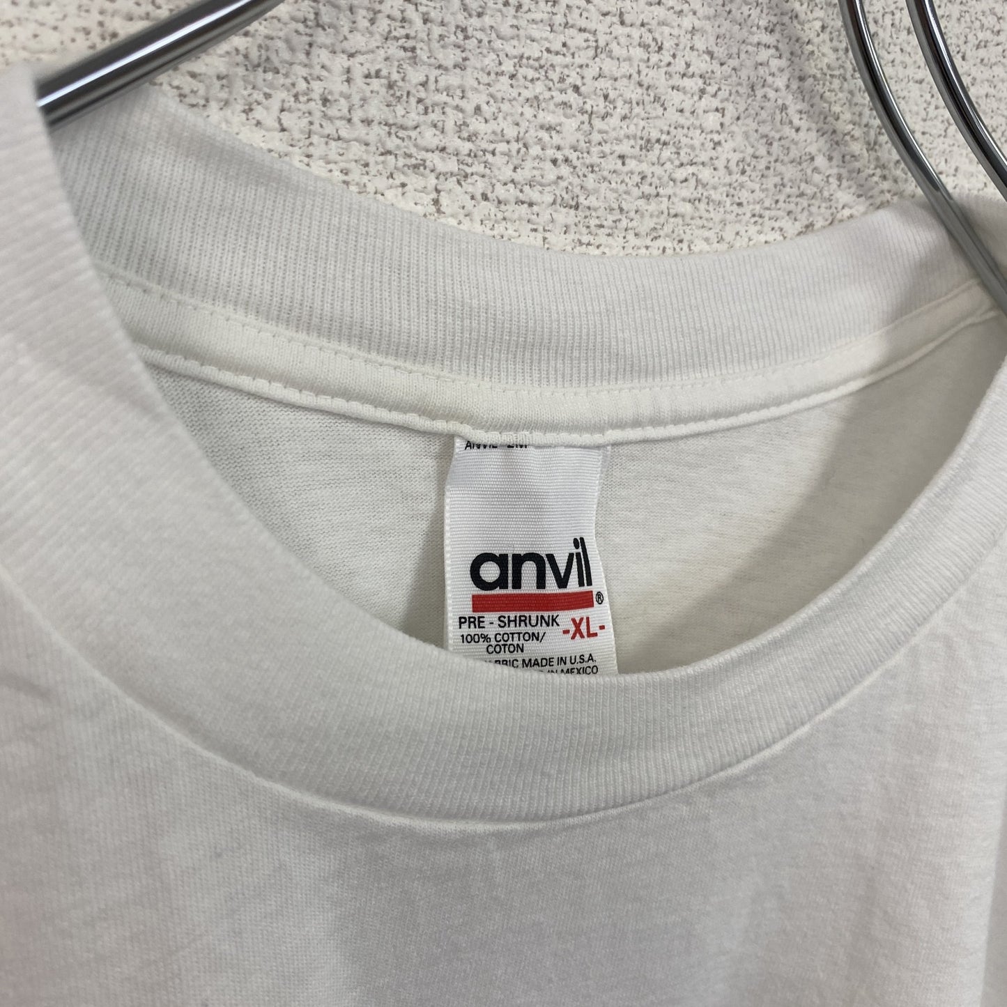 古着 used　Anvil　アンビル　半袖プリントTシャツ　ヴィンテージ　クルーネック　シングルステッチ　白　XLサイズ