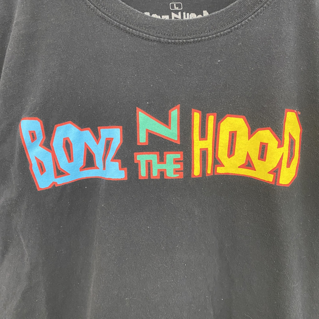 古着 used　半袖プリントTシャツ　ボーイズンザフッド　アイスキューブ　黒　ブラック　クルーネック　レトロデザイン　Lサイズ