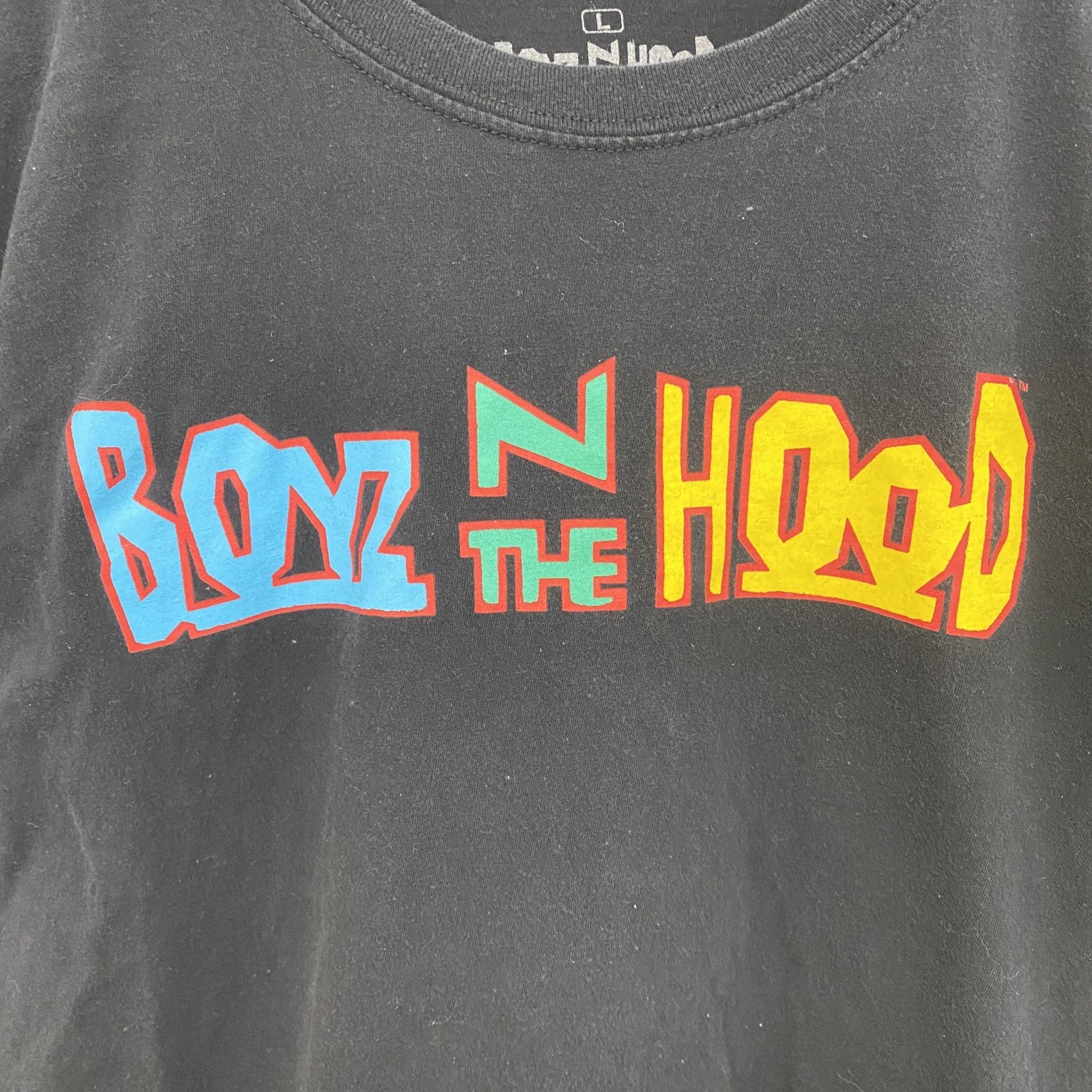 古着 used　半袖プリントTシャツ　ボーイズンザフッド　アイスキューブ　黒　ブラック　クルーネック　レトロデザイン　Lサイズ