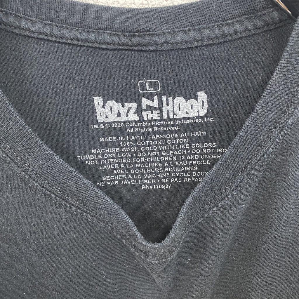 古着 used　半袖プリントTシャツ　ボーイズンザフッド　アイスキューブ　黒　ブラック　クルーネック　レトロデザイン　Lサイズ