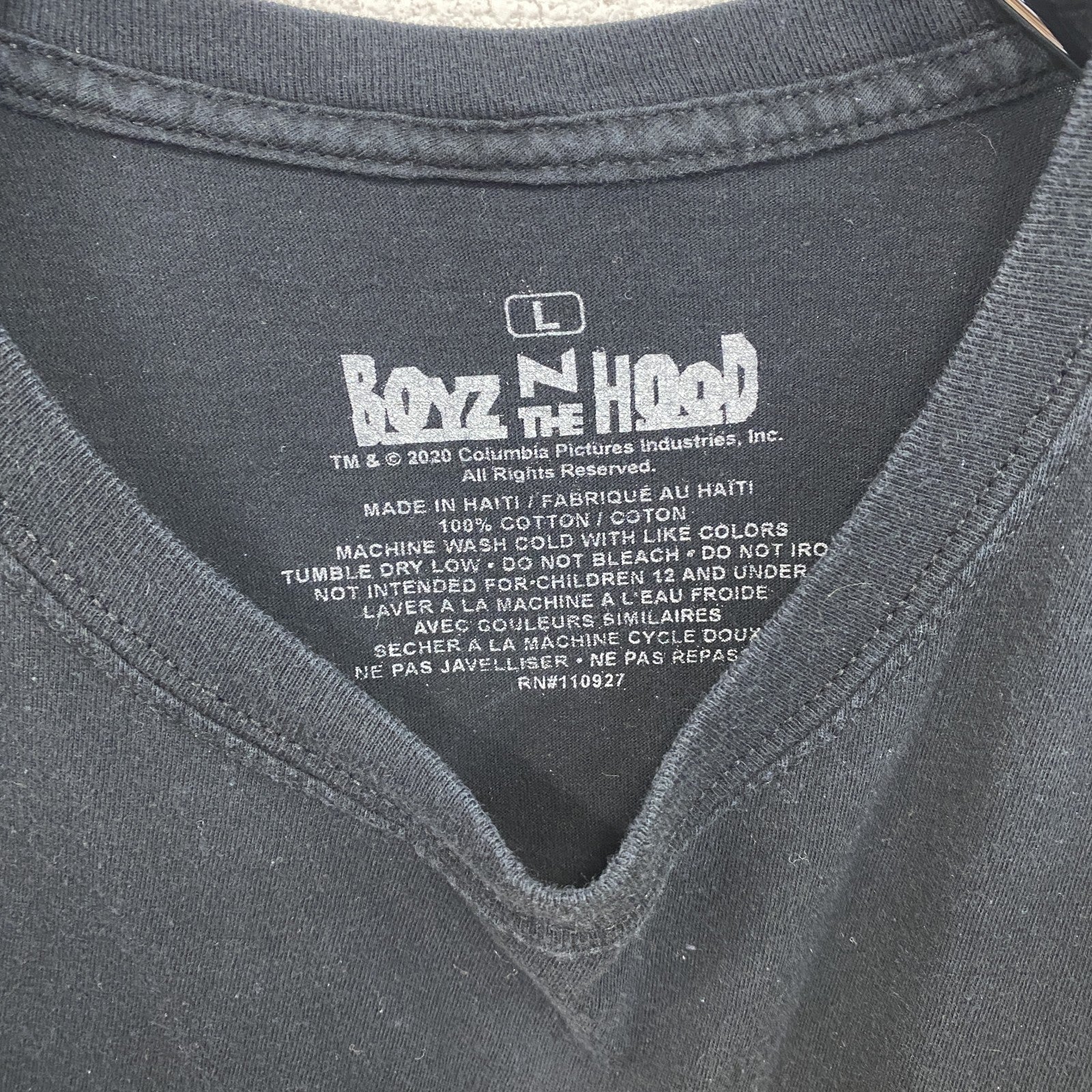 古着 used　半袖プリントTシャツ　ボーイズンザフッド　アイスキューブ　黒　ブラック　クルーネック　レトロデザイン　Lサイズ
