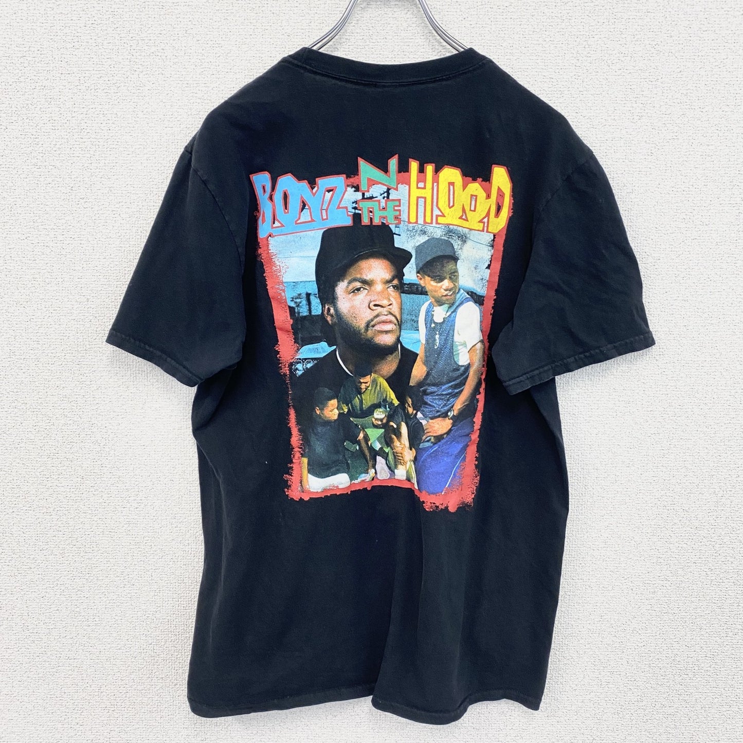 古着 used　半袖プリントTシャツ　ボーイズンザフッド　アイスキューブ　黒　ブラック　クルーネック　レトロデザイン　Lサイズ