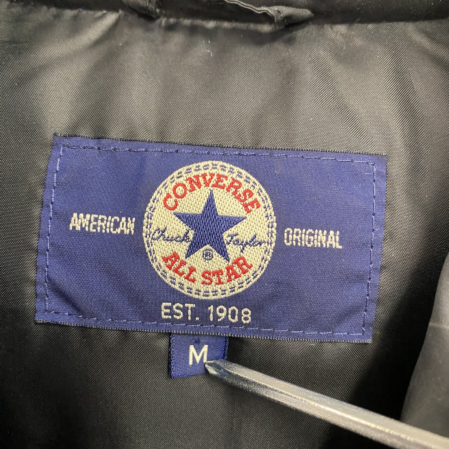 CONVERSE　コンバース　フルジップダウンベスト　黒　ブラック　Ｍサイズ