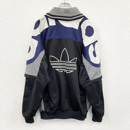 90s　adidas　アディダス　トラックジャケット/ジャージ　ヴィンテージ　黒　ブラック　Mサイズ　