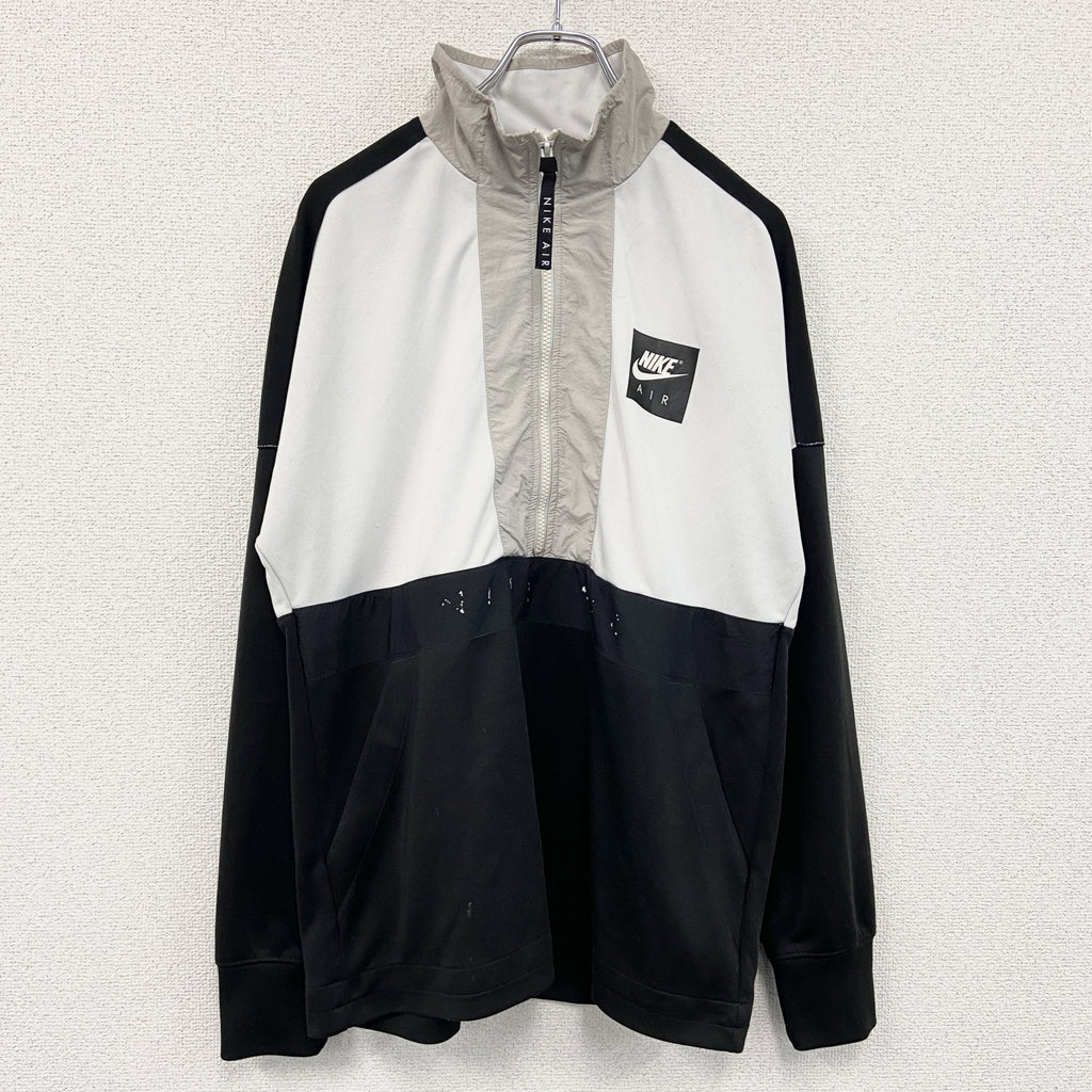 NIKE　ナイキ　トラックジャケット/ジャージ　ハーフジップ　黒　ブラック　白　ホワイト　Mサイズ