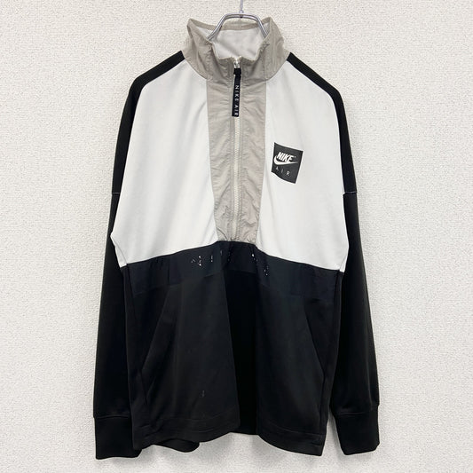 NIKE　ナイキ　トラックジャケット/ジャージ　ハーフジップ　黒　ブラック　白　ホワイト　Mサイズ
