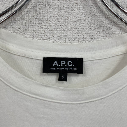 A.P.C.　アーペーセー　半袖プリントTシャツ　Rue Madame　白　ホワイト　Sサイズ