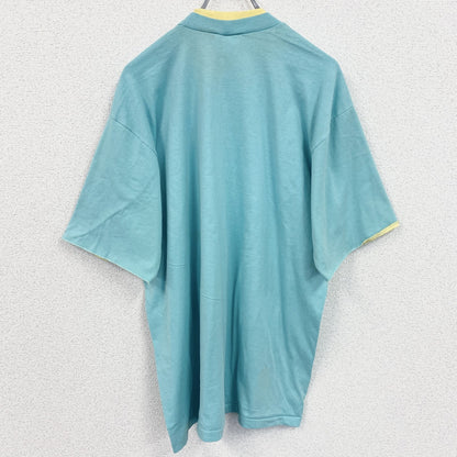 古着 used　90s　1994　半袖プリントTシャツ　ヴィンテージ　クルーネック　レトロデザイン　水色　ライトブルー　XLサイズ