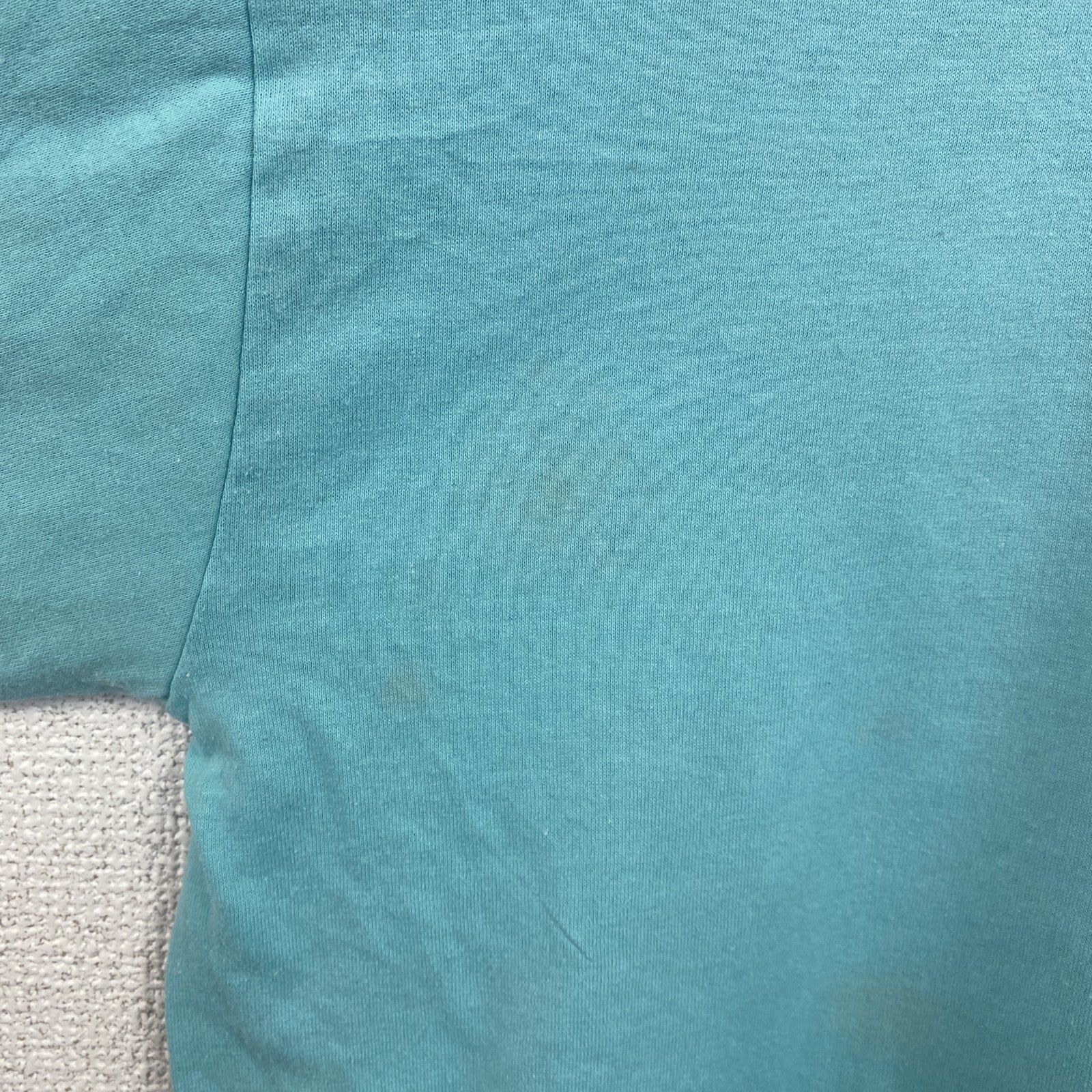 古着 used　90s　1994　半袖プリントTシャツ　ヴィンテージ　クルーネック　レトロデザイン　水色　ライトブルー　XLサイズ