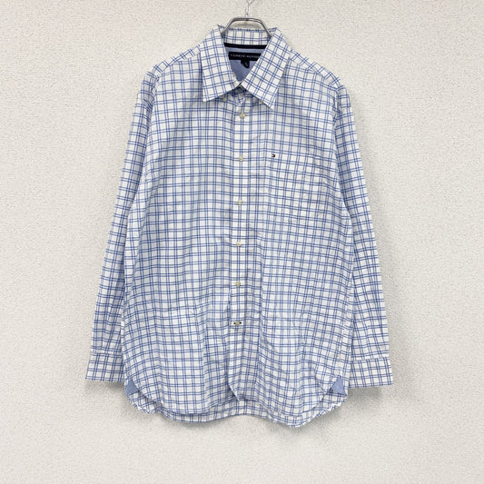 TOMY HILFIGER　トミーヒルフィガー　長袖シャツ　チェック柄　水色　ライトブルー　Lサイズ