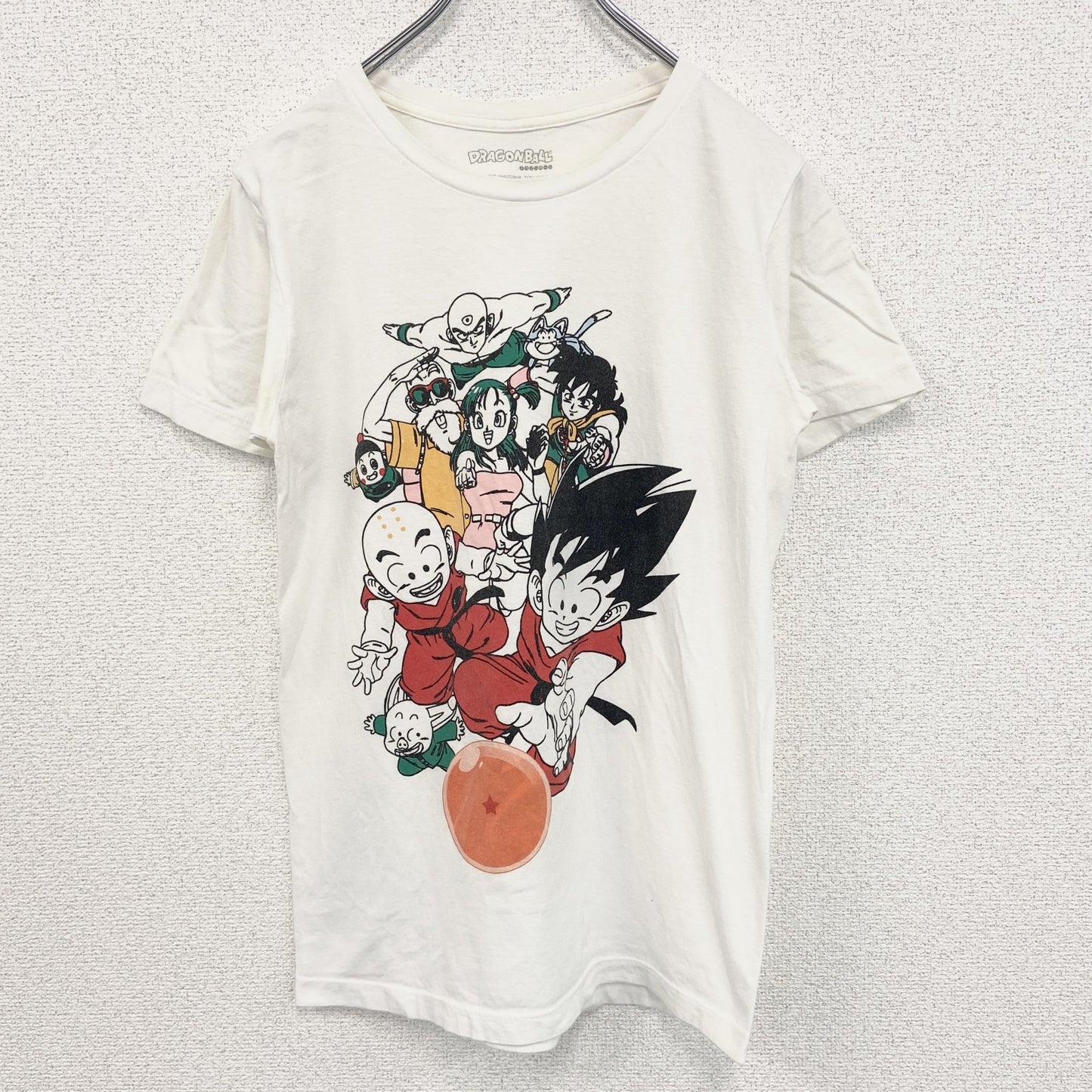 古着 used　DORAGONBALL ドラゴンボール　半袖オリジナルアニメプリントTシャツ　白　レトロ　クルーネック　Sサイズ