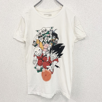 古着 used　DORAGONBALL ドラゴンボール　半袖オリジナルアニメプリントTシャツ　白　レトロ　クルーネック　Sサイズ