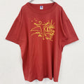 古着 used　90s　RUSSELL ラッセル　半袖プリントTシャツ　ヴィンテージ　シングルステッチ　赤　レトロ　XLサイズ