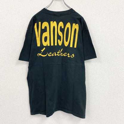 VANSON　バンソン　半袖プリントTシャツ　デカロゴ　黒　ブラック　Lサイズ