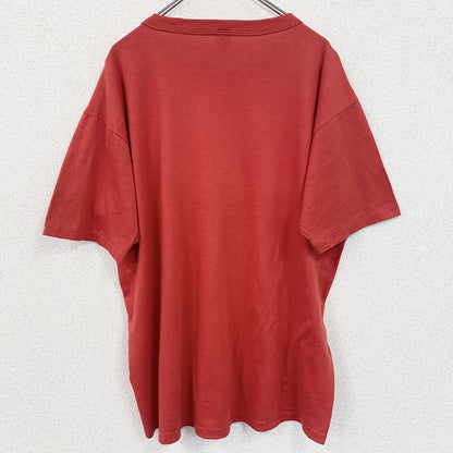 古着 used　90s　RUSSELL ラッセル　半袖プリントTシャツ　ヴィンテージ　シングルステッチ　赤　レトロ　XLサイズ