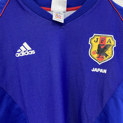 00s　adidas　アディダス　サッカー日本代表　ユニフォーム　ゲームシャツ　ヴィンテージ　青　ブルー　Oサイズ