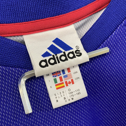 00s　adidas　アディダス　サッカー日本代表　ユニフォーム　ゲームシャツ　ヴィンテージ　青　ブルー　Oサイズ