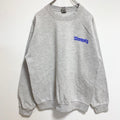 古着 used　GILDAN　ギルダン　長袖ワンポイントロゴ刺繍スウェット　トレーナー　クルーネック　ライトグレー　Mサイズ