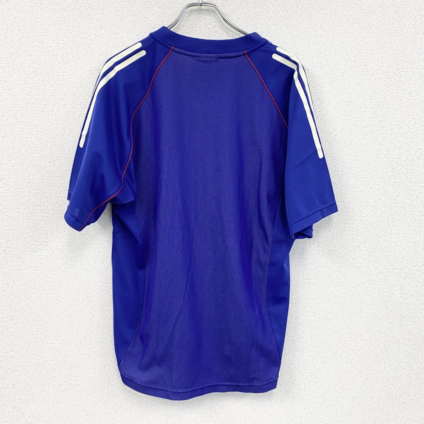 00s　adidas　アディダス　サッカー日本代表　ユニフォーム　ゲームシャツ　ヴィンテージ　青　ブルー　Oサイズ
