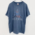古着 used　半袖プリントTシャツ　スーパーマン　ディーシーコミックス　クルーネック　レトロデザイン　灰色　ダークグレー