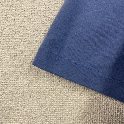 古着 used　90s　半袖プリントTシャツ　ヴィンテージ　シングルステッチ　花柄　水色　クルーネック　レトロ　Lサイズ