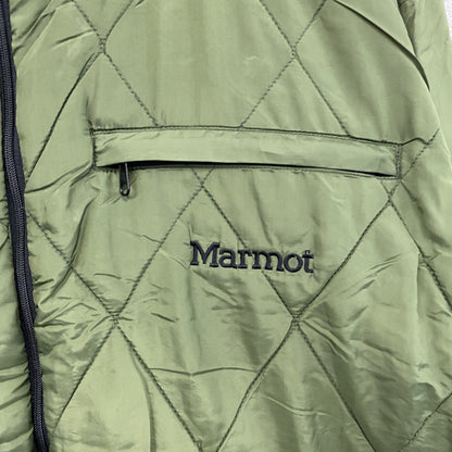 90s　Marmot　マーモット　キルティングジャケット　中綿入り　ヴィンテージ　カーキ　Lサイズ