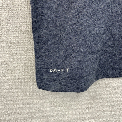 古着 used　NIKE ナイキ　半袖プリントTシャツ　DRI-FIT　スウッシュロゴ　グレー　クルーネック　カジュアル　Lサイズ