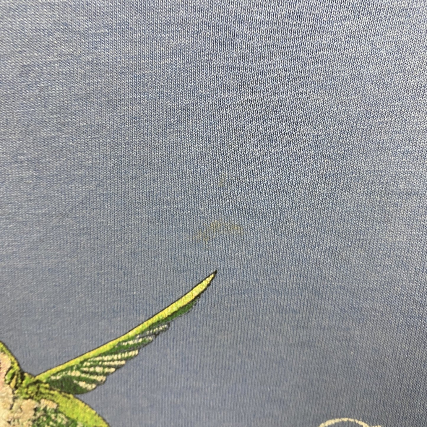 古着 used　90s　半袖プリントTシャツ　ヴィンテージ　シングルステッチ　花柄　水色　クルーネック　レトロ　Lサイズ