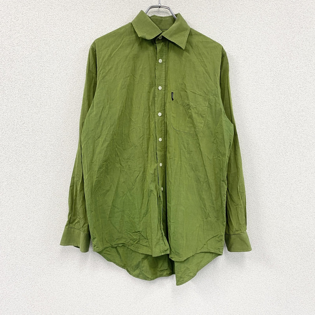Aquascutum　アクアスキュータム　長袖シャツ　緑　グリーン　Mサイズ