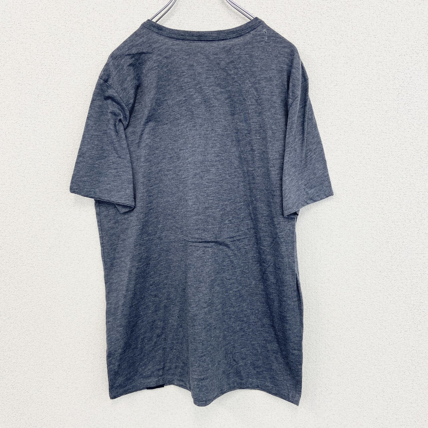 古着 used　NIKE ナイキ　半袖プリントTシャツ　DRI-FIT　スウッシュロゴ　グレー　クルーネック　カジュアル　Lサイズ