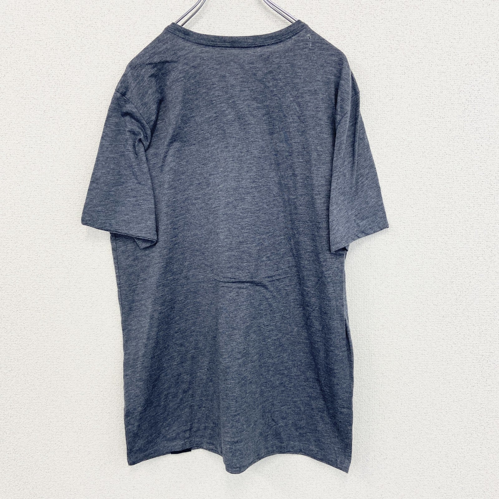古着 used　NIKE ナイキ　半袖プリントTシャツ　DRI-FIT　スウッシュロゴ　グレー　クルーネック　カジュアル　Lサイズ