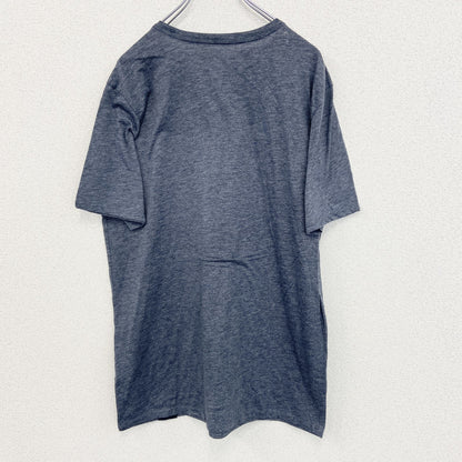 古着 used　NIKE ナイキ　半袖プリントTシャツ　DRI-FIT　スウッシュロゴ　グレー　クルーネック　カジュアル　Lサイズ