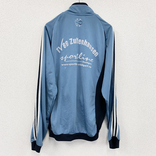 00s　adidas　アディダス　トラックジャケット/ジャージ　ヴィンテージ　水色　ライトブルー　紺　ネイビー　42サイズ