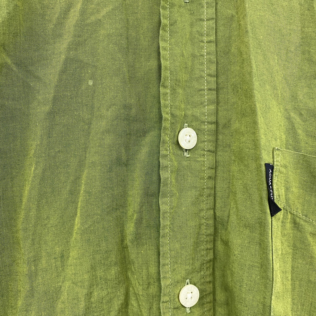 Aquascutum　アクアスキュータム　長袖シャツ　緑　グリーン　Mサイズ