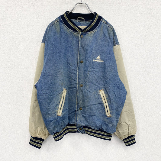 ～00s　GEAR　デニムスタジャン　ヴィンテージ　中綿入り　インディゴ　Lサイズ