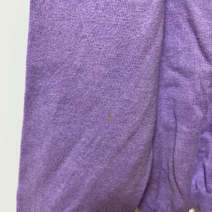 ROBE DI KAPPA　カッパ　Vネックニットセーター　ワンポイント　刺繍ロゴ　スポーツミックス　紫　パープル　Lサイズ