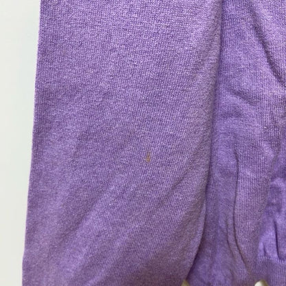 ROBE DI KAPPA　カッパ　Vネックニットセーター　ワンポイント　刺繍ロゴ　スポーツミックス　紫　パープル　Lサイズ