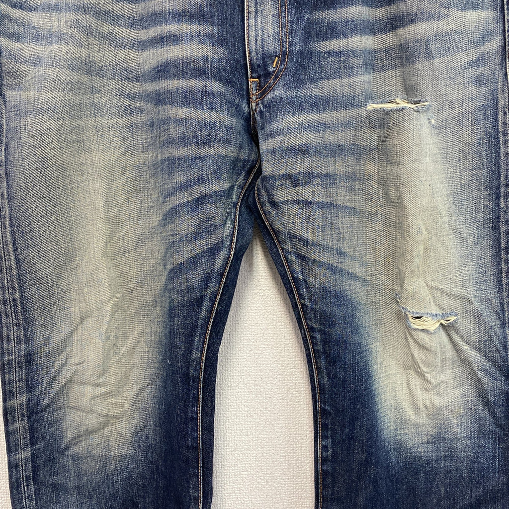 DENIM CRAFT　デニムパンツ/ジーンズ　縦落ち　鬼ヒゲ　ジップフライ　インディゴ　W40サイズ